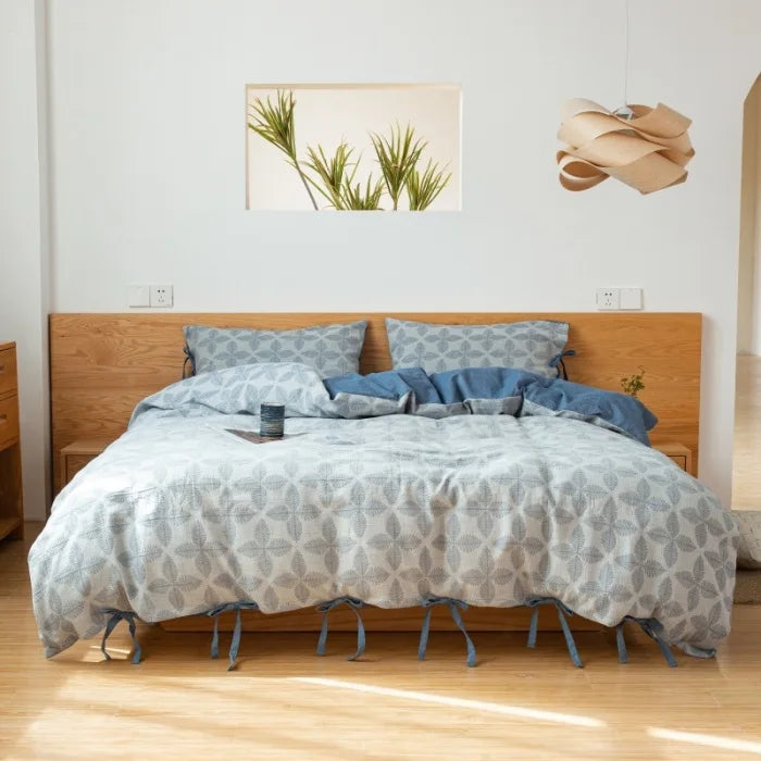 100% Cotton Double Layer Gauze Four Piece Bedding Set