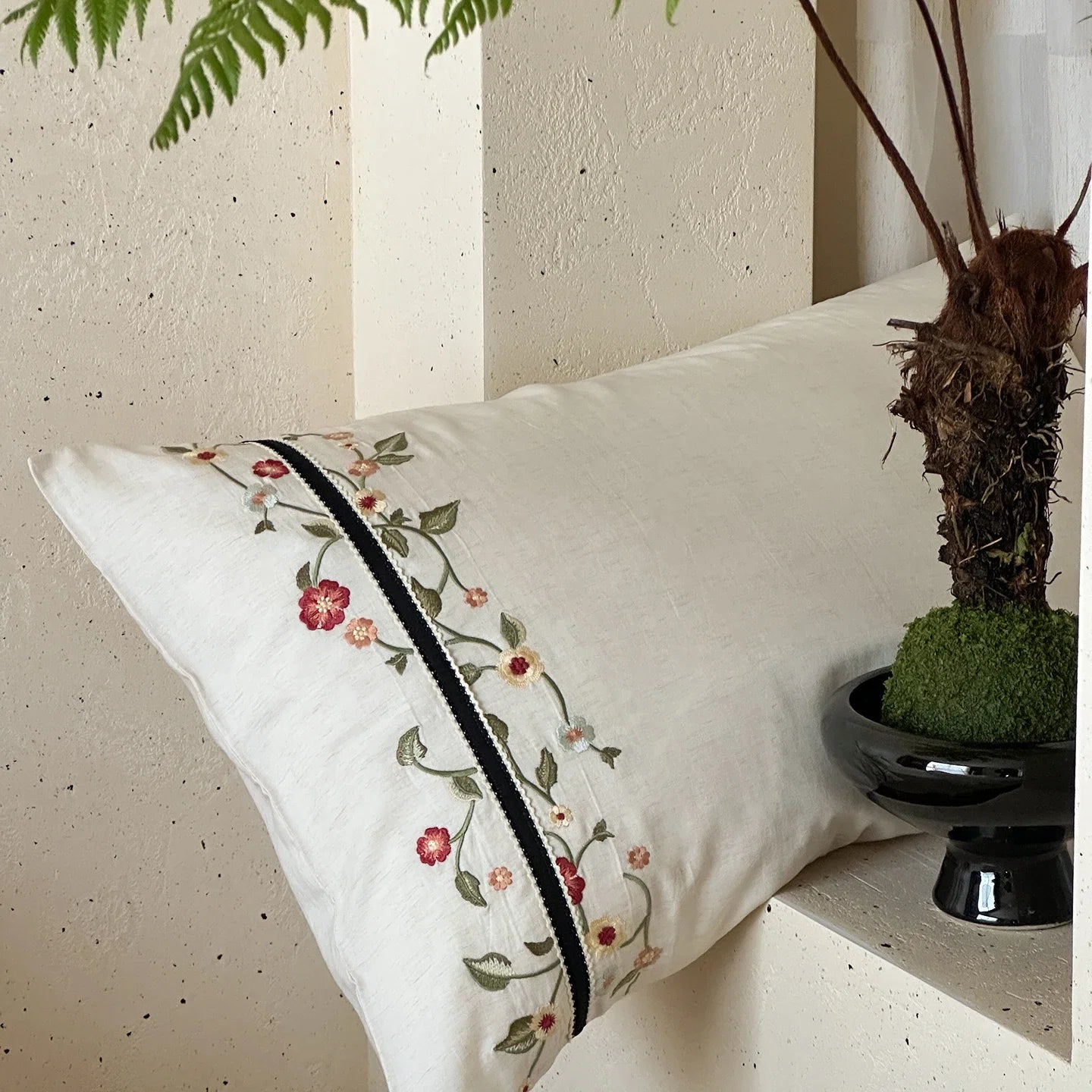 Elegant Flowers Embroidery Luxury Bedding Set
