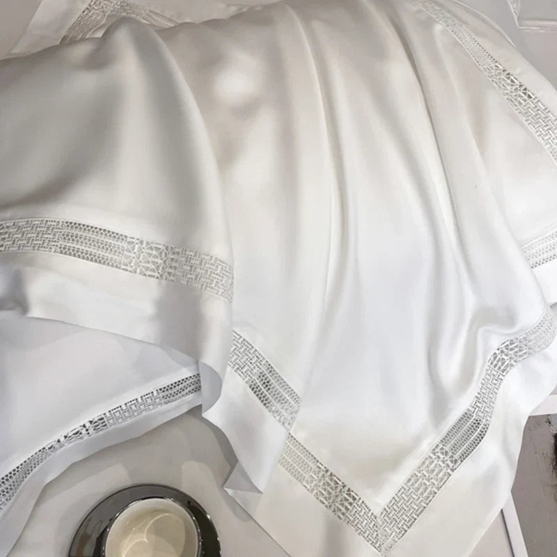 4Pcs Luxury 800TC Lyocell Soft Silky Cooling Summer Bedding Set