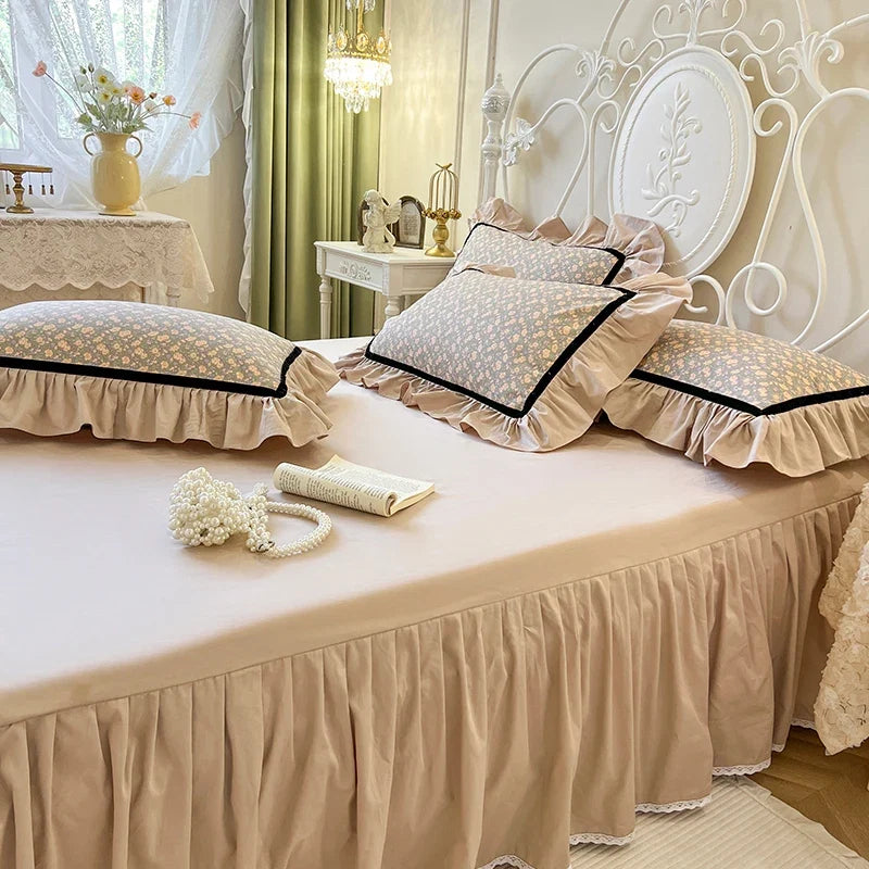 4/6Pcs Elegant French Pastoral Flower Bedding Set
