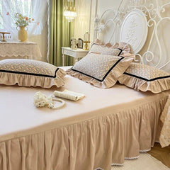 4/6Pcs Elegant French Pastoral Flower Bedding Set