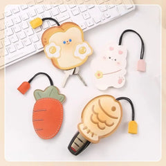 Cartoon Leather Universal Pull-Out Key Case