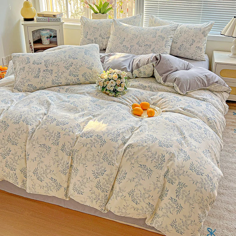 American Pastoral Floral Printed Bedding Set
