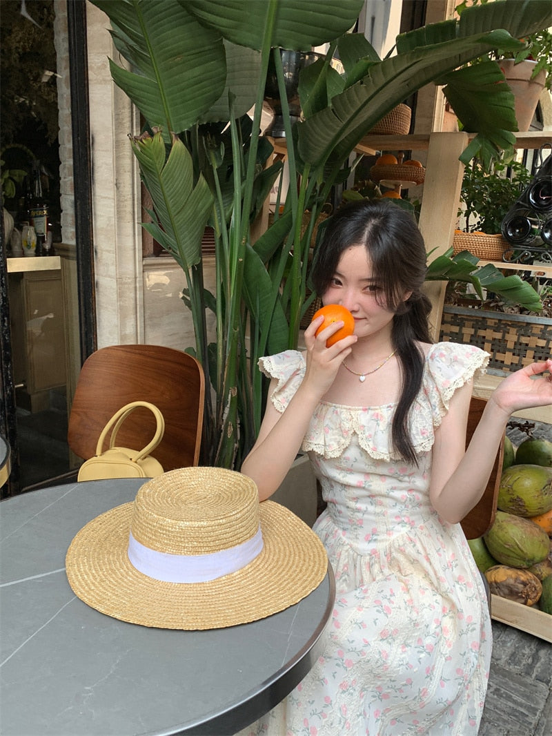 Summer End Vintage Floral Cottagecore Dress