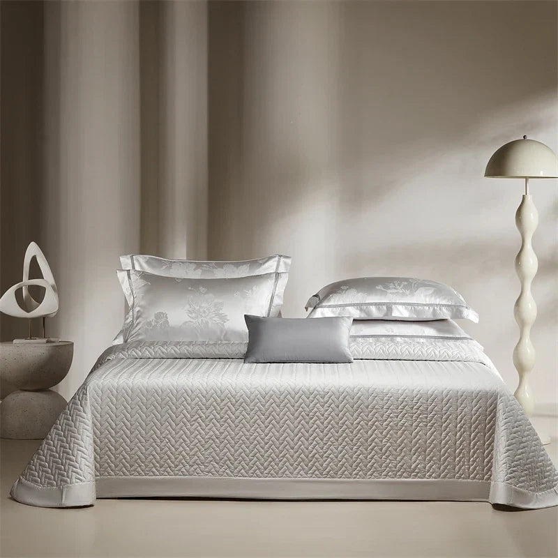 Luxury Satin Jacquard Lyocell Cotton Silky Soft Bedding Set