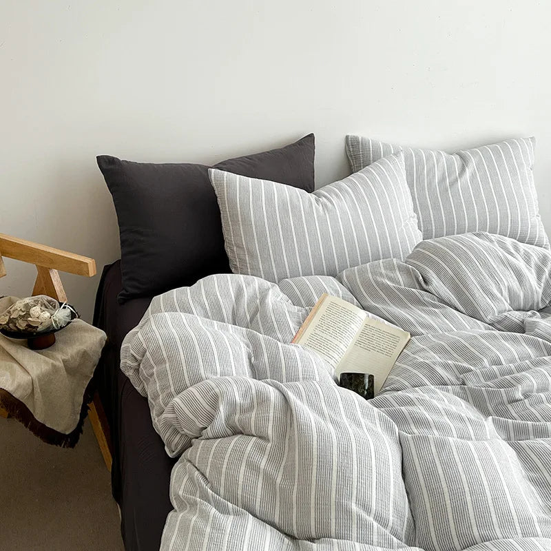 Japanese Retro Stripe Bedding Sets