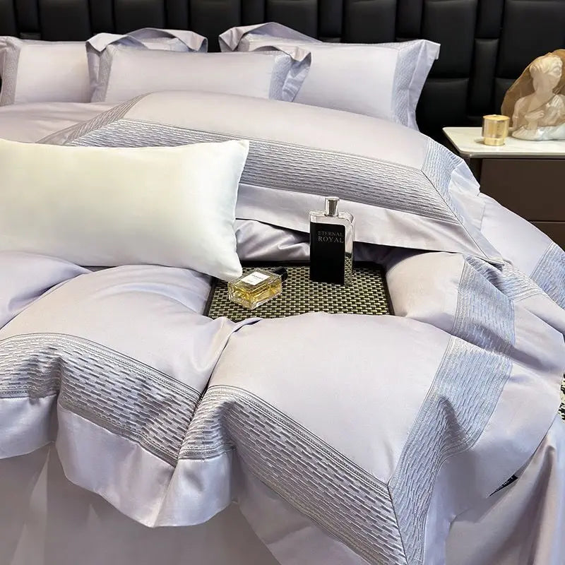 600TC Egyptian Cotton Luxury Embroidery Hotel Style Bedding Set