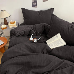 Black Striped Bedding Set