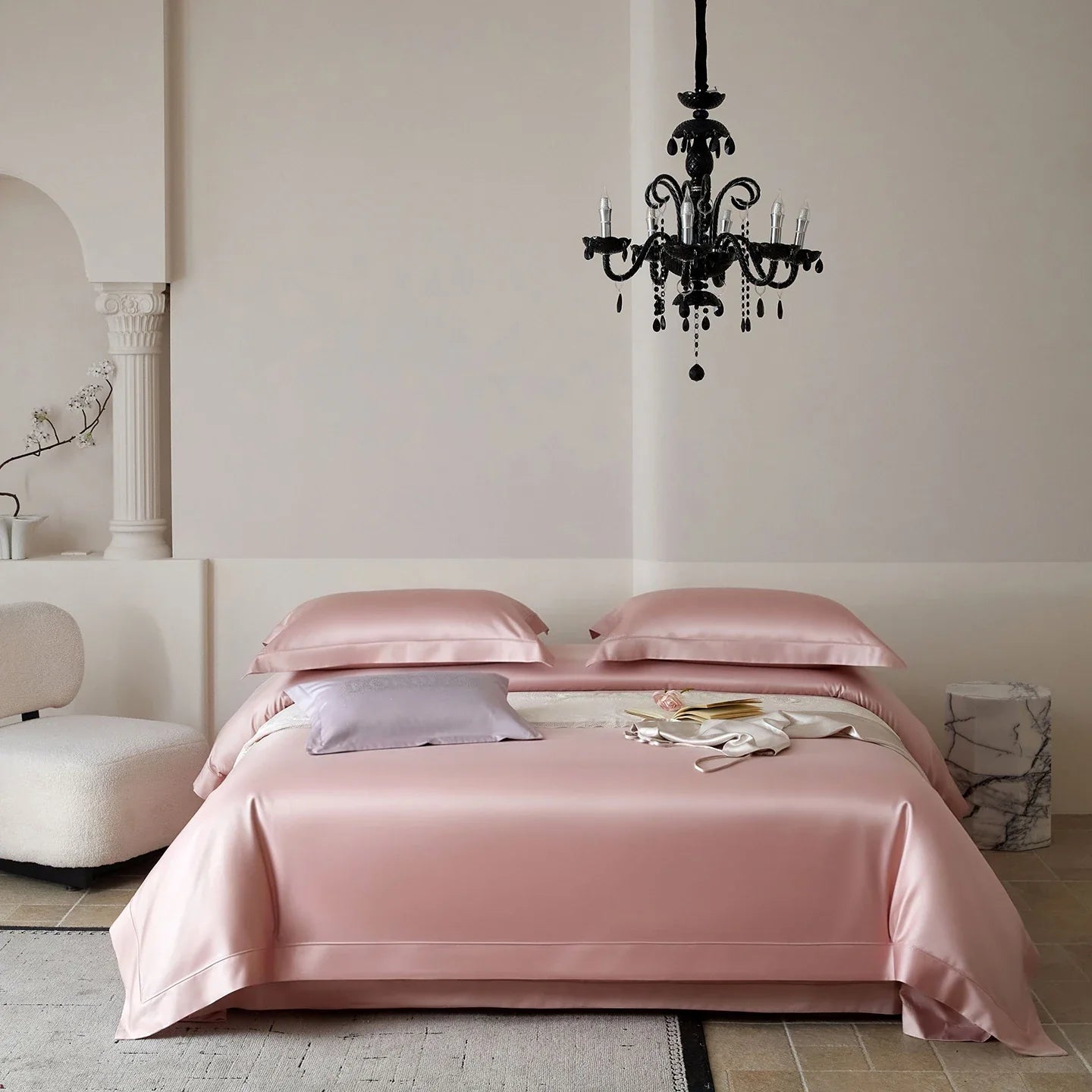 1000TC Egyptian Cotton Simple Solid Color Luxury Bedding Set