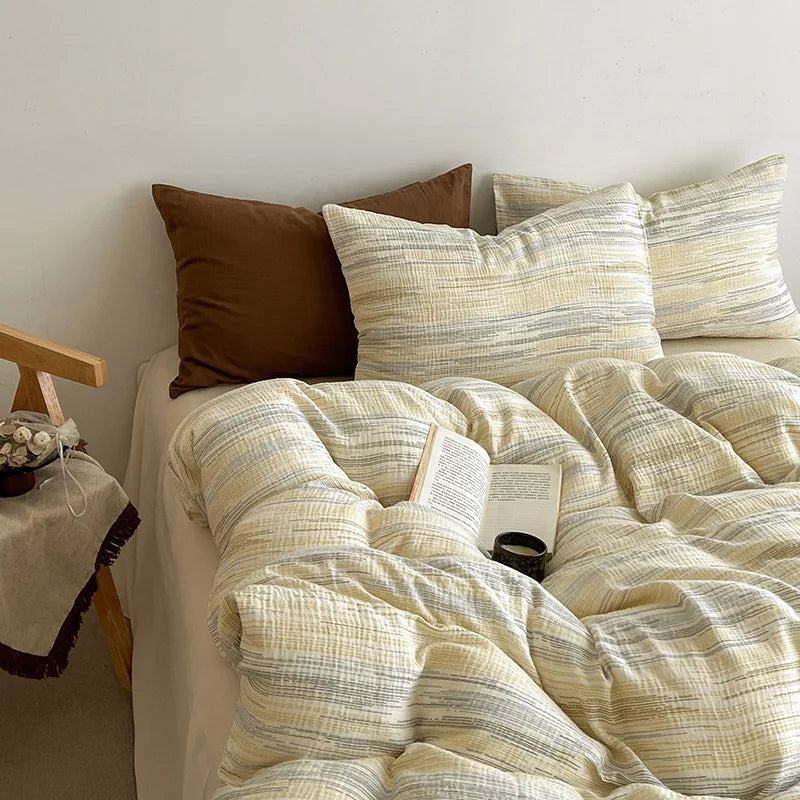 Japanese Retro Stripe Bedding Sets