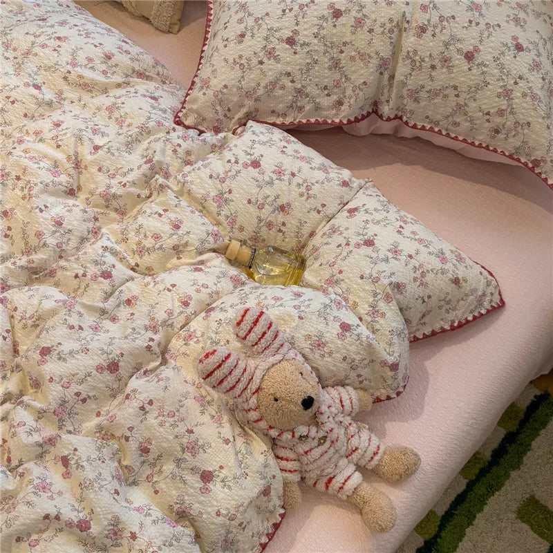 3/4Pcs Cartoon Print Bedding Set