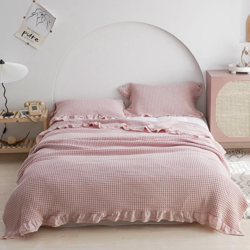 100% Cotton Solid Color Soft No Shedding Bedding Set