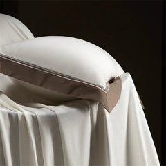 600TC Egyptian Cotton Thickened Brushed Wide Edge Bedding Set