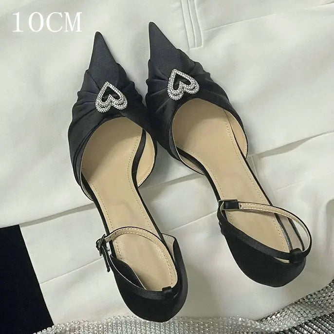Heart Diamond-Bow High Heels
