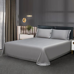1400TC Egyptian Cotton Grey Luxury Hotel Style Hollow Wide Edge Bedding Set
