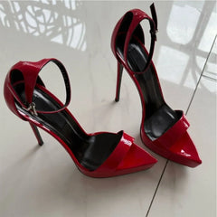 Patent Leather Platform Belt buckle Wedding Shoes