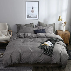 2/3pcs Solid Color Duvet Cover Set Super Soft Queen King Size Bedding Sets
