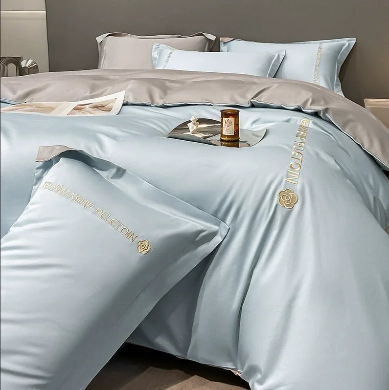 Thickened Brushed Pure Cotton 4-piece Bedding Set