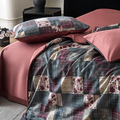 1000TC Egyptian Cotton Vintage Rose Print Bedding Set
