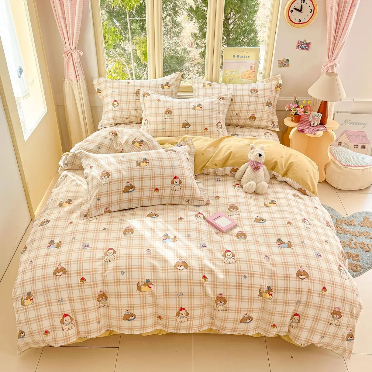 High Quality 100% Cotton Floral Duvet Cover Set Soft Breathable Queen King Bedding Set