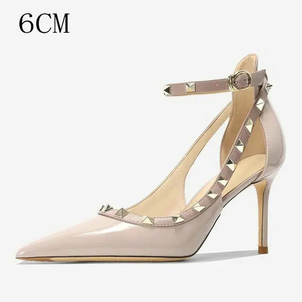 Line With Nude Diamond High Heels