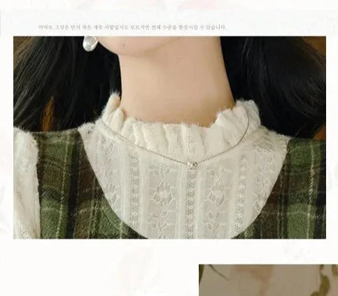 Harmony Plaid Wool Dark Academia Cottage Dress