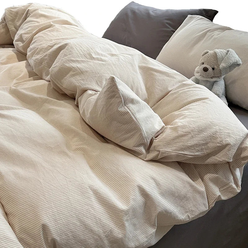 Japanese Solid Brushed Bedding Sets