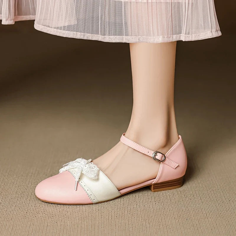cowhide round head bow