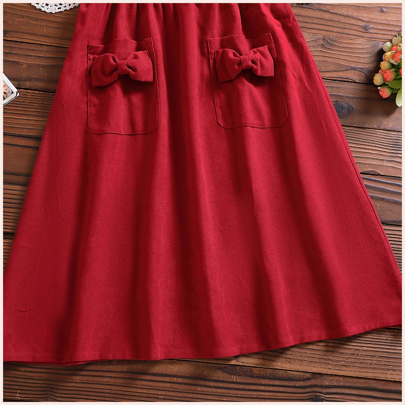 Merry Redberry Cottagcore Pinafore Dress