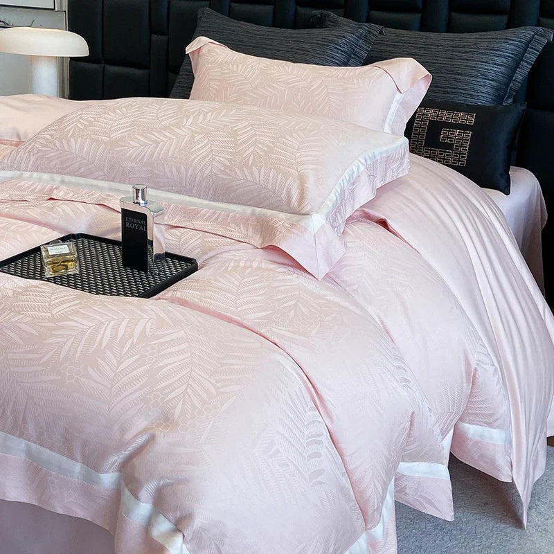 800TC Lyocell Cotton Jacquard Soft Silky Luxury Bedding Set