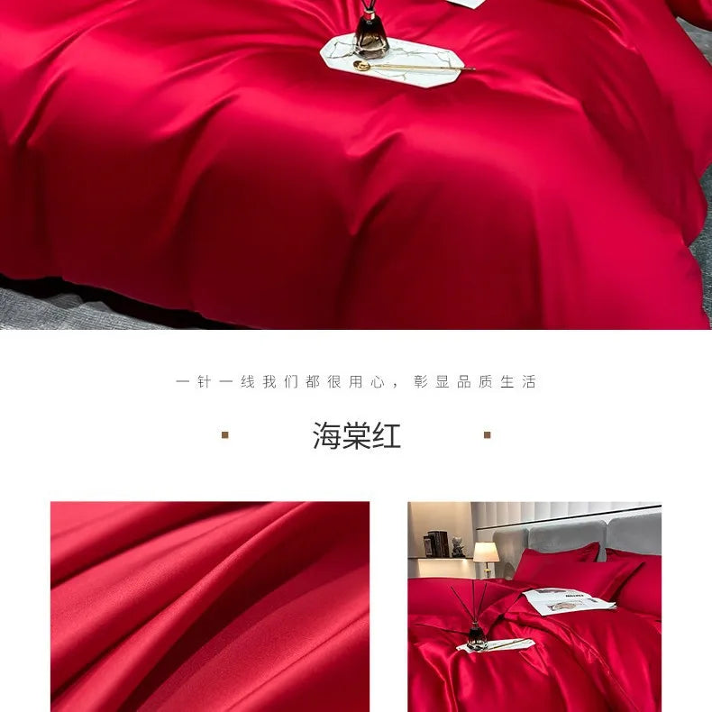 Grade A Long Staple Cotton Luxury High End 4 Piece Bedding Set