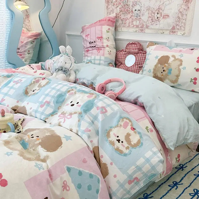 Ins Bear Bedding Set