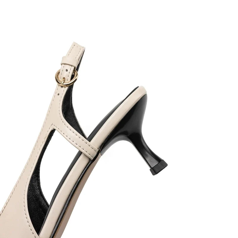 cowhide pointed high Heels