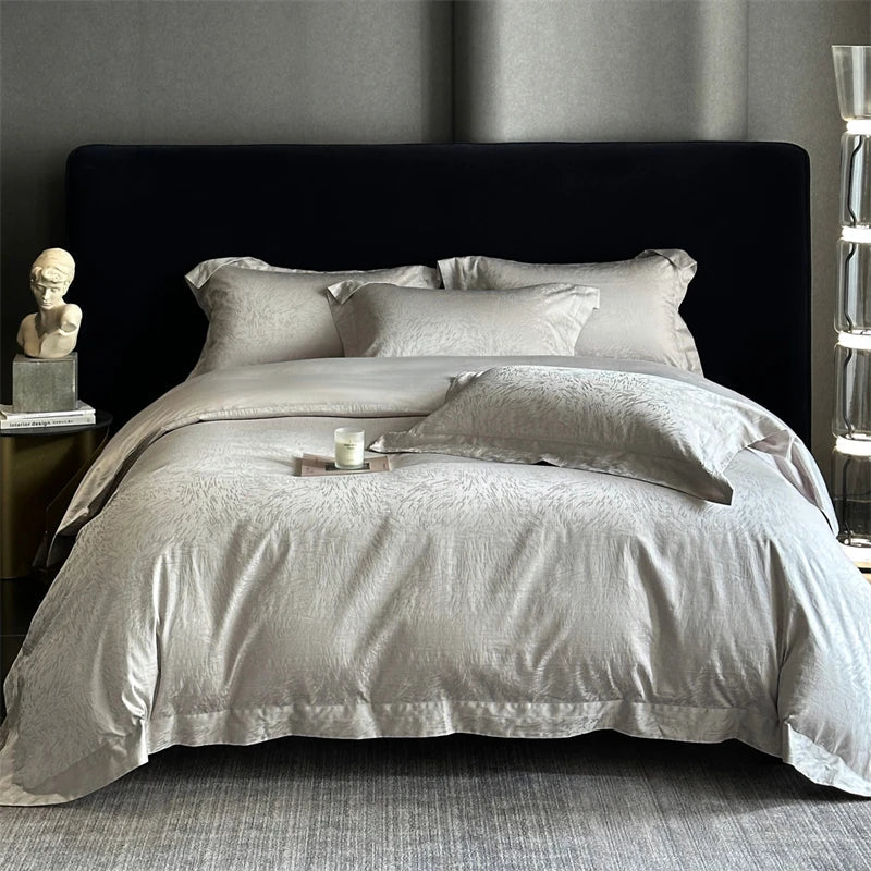Premium 1000TC Egyptian Cotton Jacquard Luxury 4Pcs Bedding Set