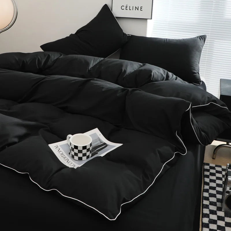 Korean Black Bedding Sets