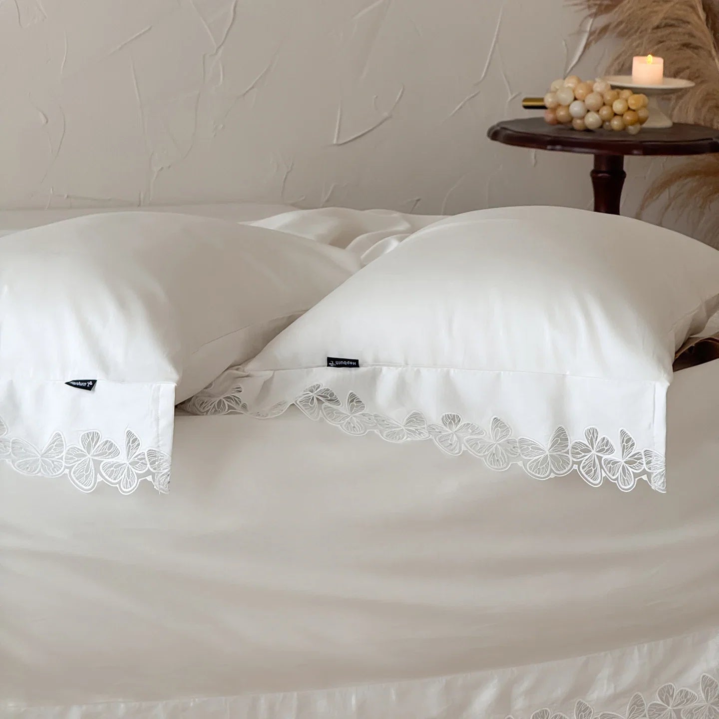 Elegant Butterfly Lace Edge Luxury Bedding Set