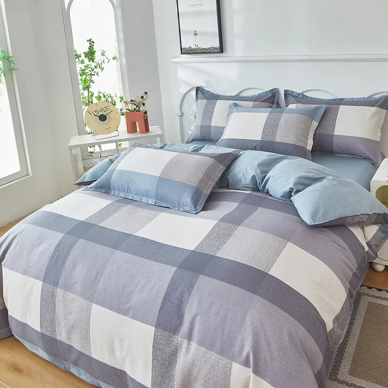 Geometric comforter cover 100%  Minimal 1 piece Cotton Skin-friendly Duvet cover Quilt covers for queen king single size bed