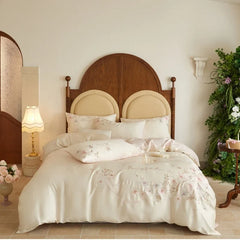 Flowers Embroidery Lxuruy Bedding Set