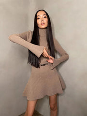 Blissful Bulwark A-Line Sweater Dress