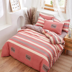Pastoral Printed Quilt Covers 1PCS All Cotton Soft Comforter Cover Strip Simple Duvet Cover for Single Double Bed of 120 200