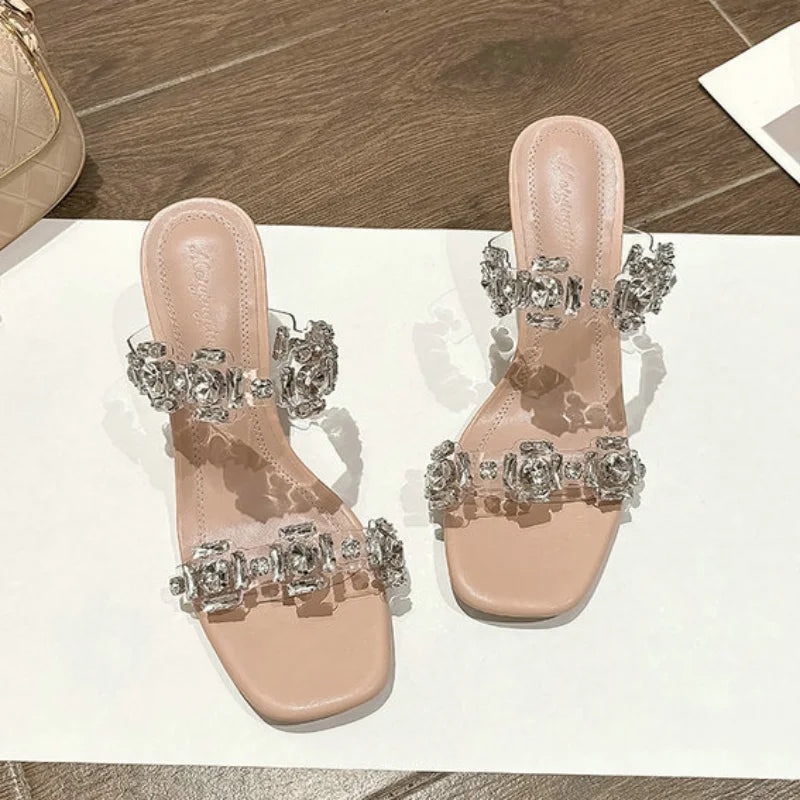 Transparent Rhinestone Heels