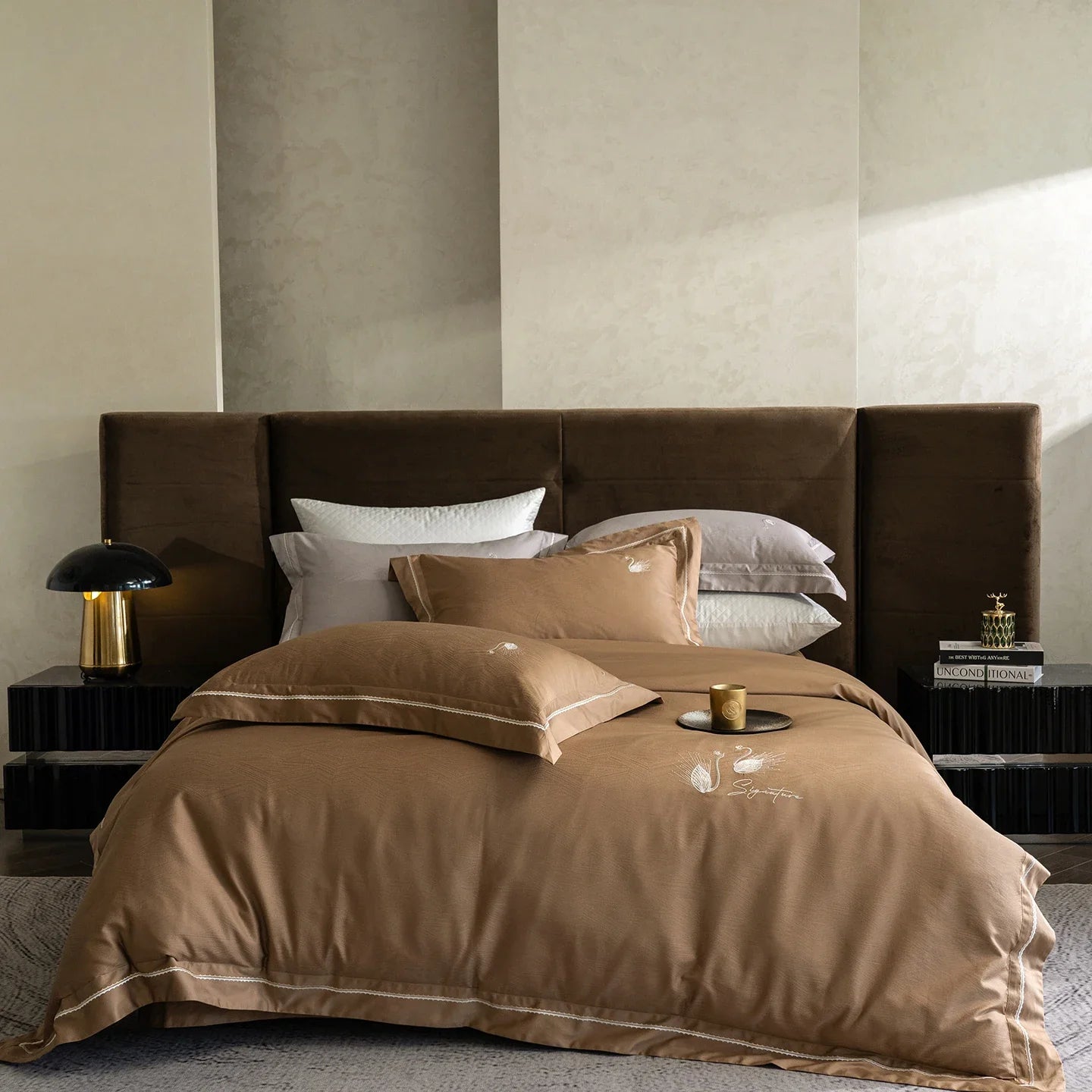 Luxury Embroidery Egyptian Cotton Jacquard Bedding Set