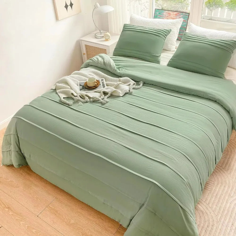 Luxury Satin Bed Sheet Set Deluxe Duvet Comforter Bedding Set