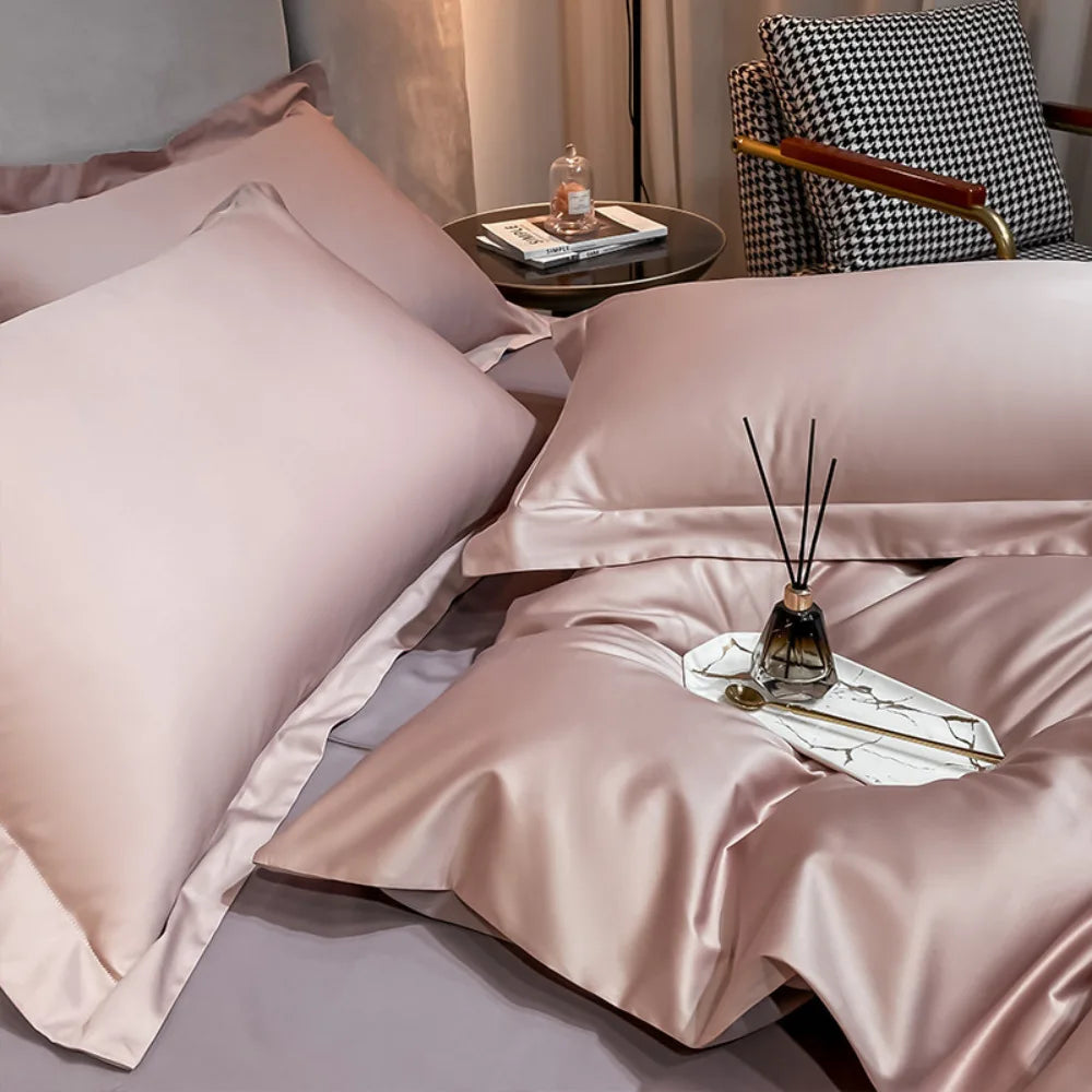 Grade A Long Staple Cotton Luxury High End 4 Piece Bedding Set