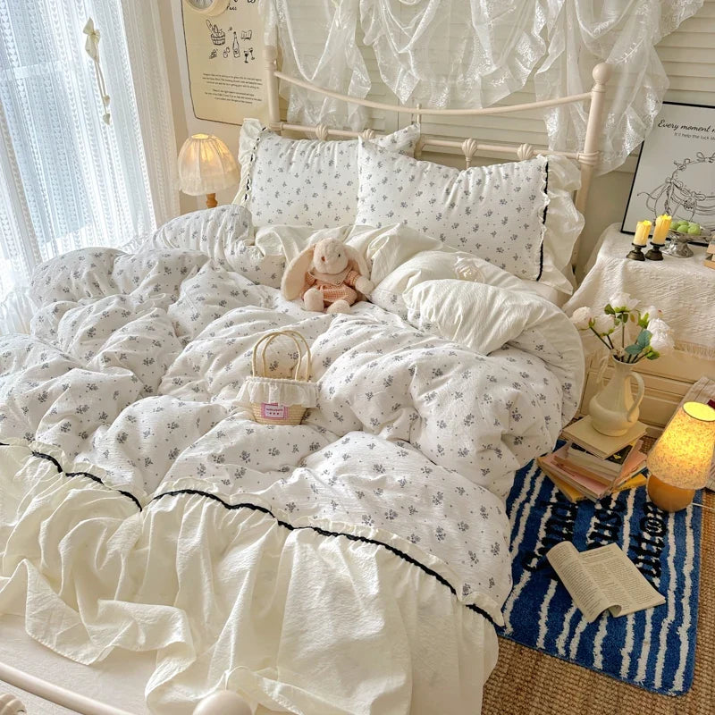 INS Princess Ruffle Printed Bedding Set