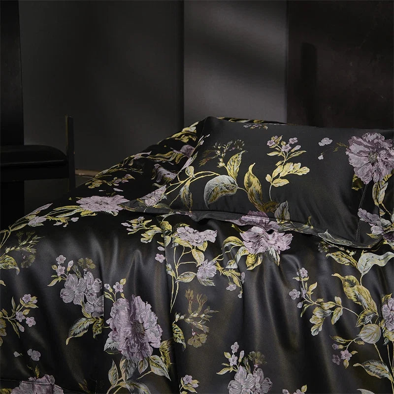 Luxury Brocade Jacquard Satin Egyptian Cotton Bedding Set