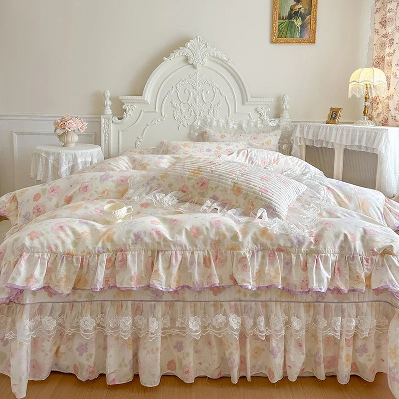 100% Cotton Floral Print Bedding Set