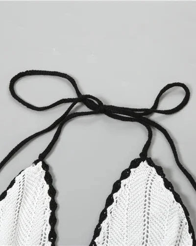 Seona Lace Up Halter Dress
