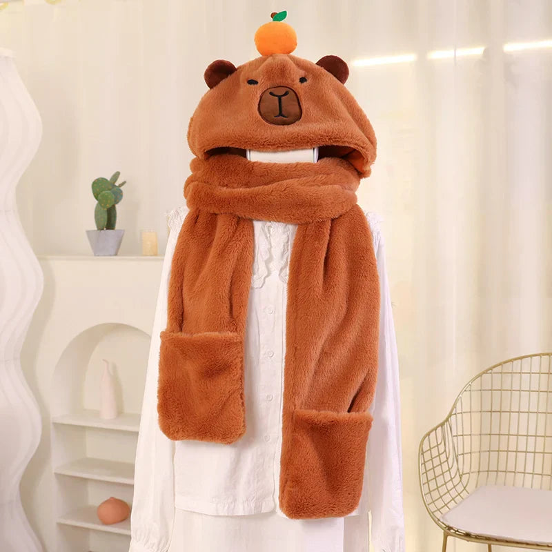 Cute Plush Cartoon Animals Soft Warm Gloves