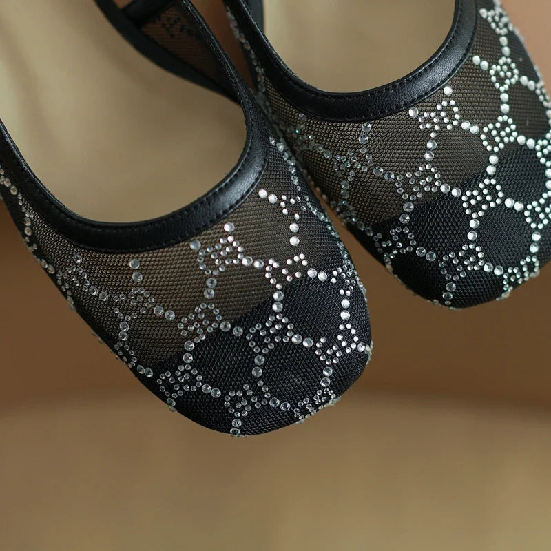 Round Head Sheepskin Low Heel